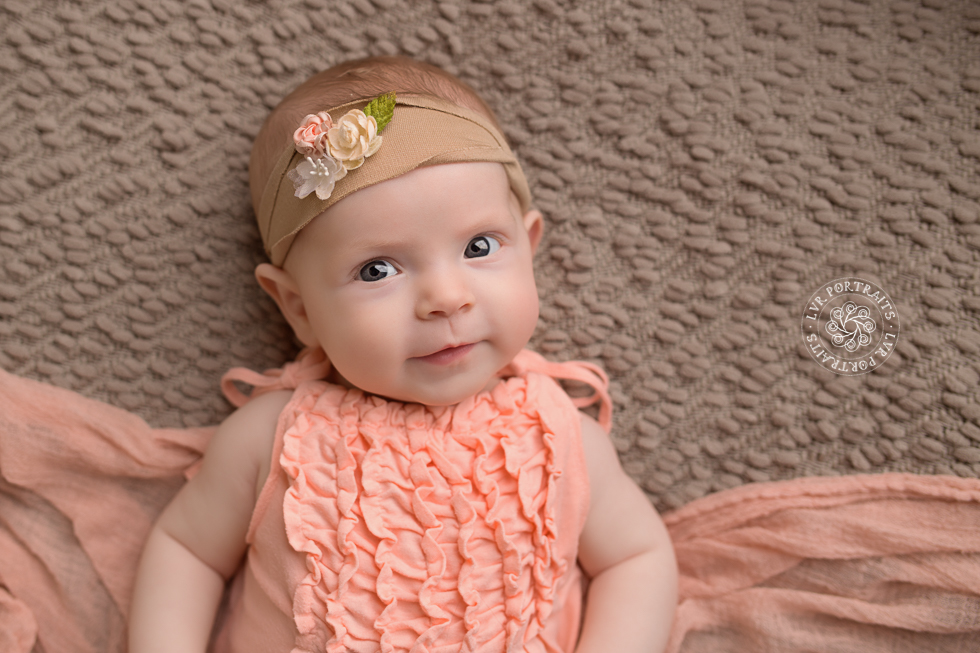 Lancaster Baby Photographer - baby in peach