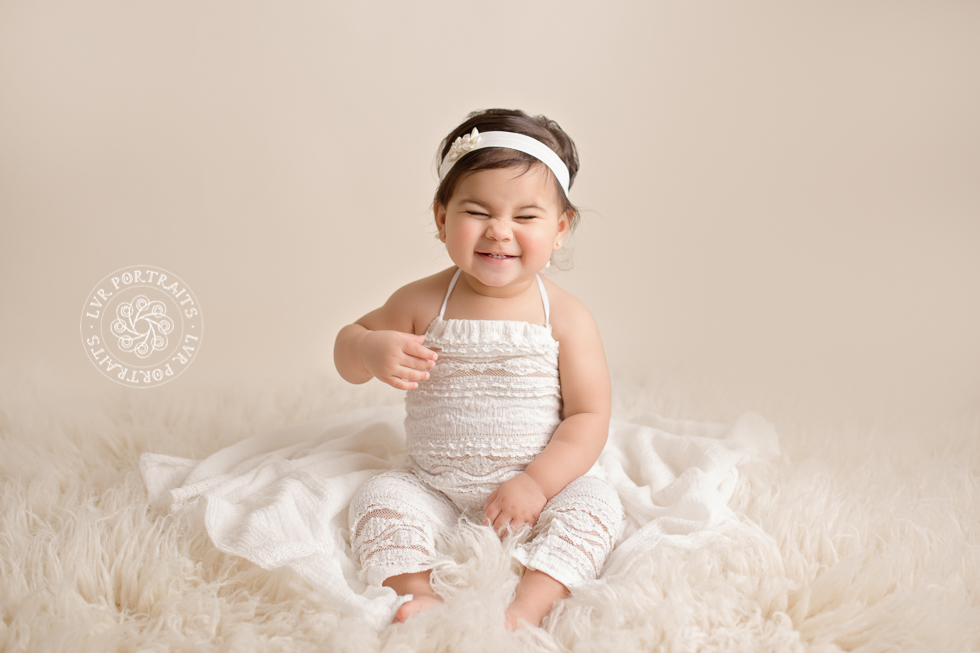 Lancaster PA Baby photographer, baby girl laughing