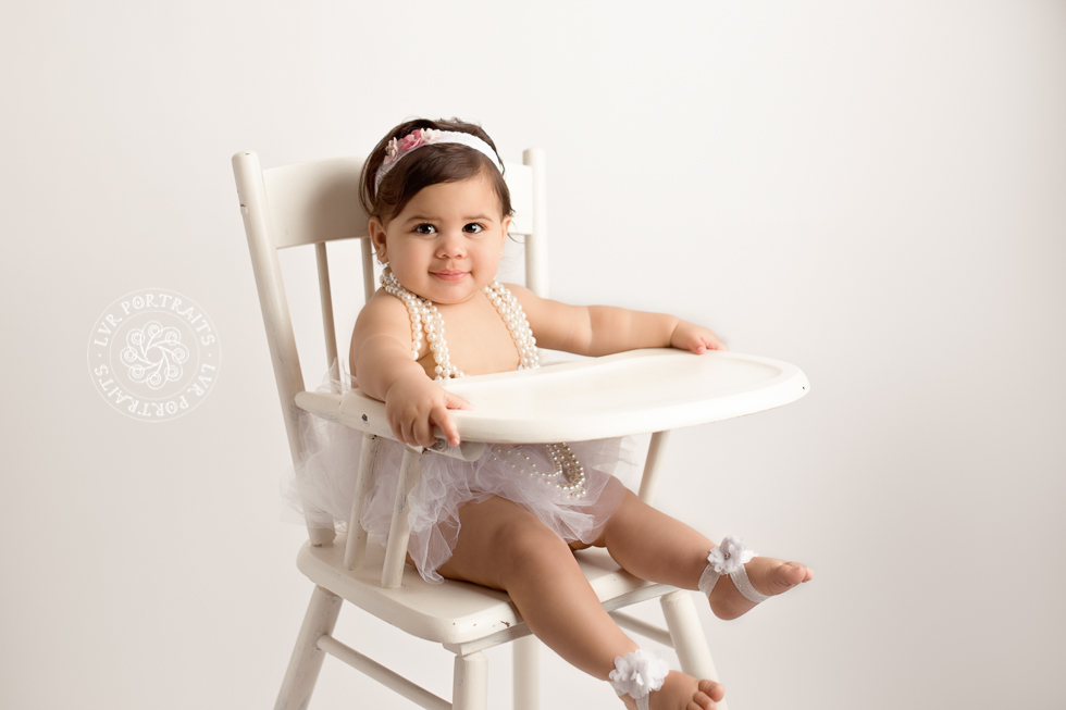 Lancaster PA Baby photographer, baby girl in high chair