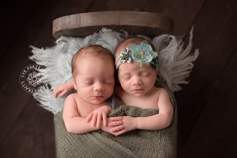 newborn boy-girl twins, lancaster pa newborn photographer