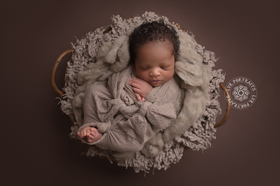 Lancaster PA newborn photographer, Lancaster County Newborn Photographer, black baby boy in basket