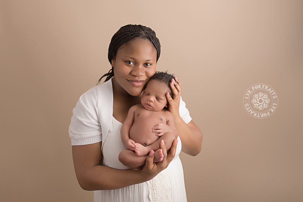 Lancaster County Newborn Photographer, black baby boy with mom