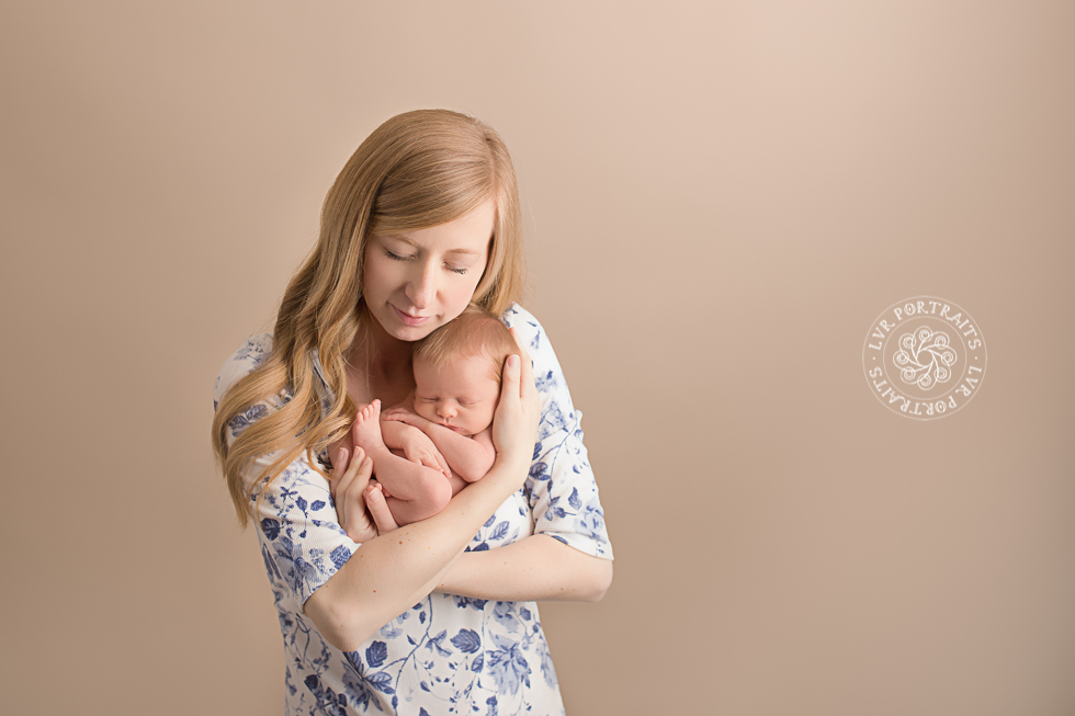 Newborn photography, Lancaster PA, baby boy with mom