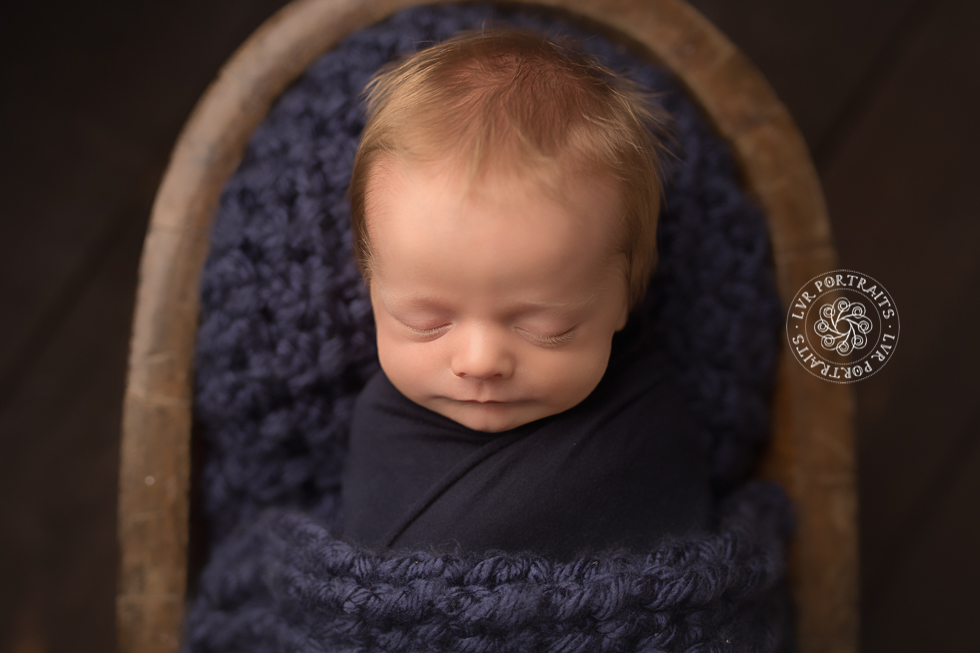 Newborn photography, Lancaster PA, baby boy in tub