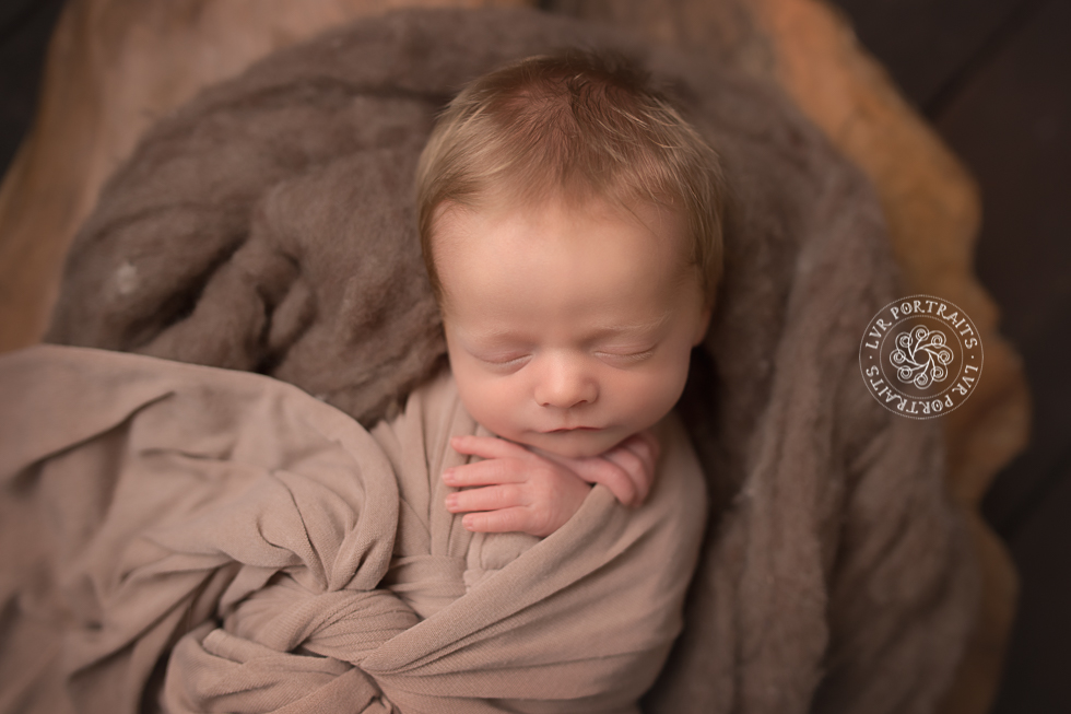 Newborn photography, Lancaster PA, baby boy in bowl