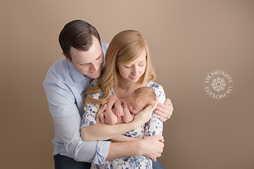 Newborn photography, Lancaster PA, baby boy with mom & dad