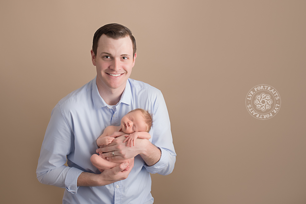 Newborn photography, Lancaster PA, baby boy with Dad