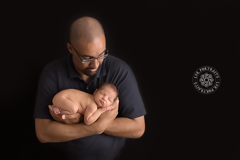 Lancaster newborn photography, baby boy with dad