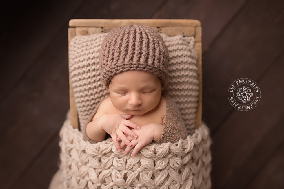 Lancaster Newborn Photography, baby boy with hat