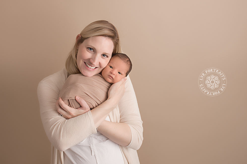 Lancaster newborn photography, baby boy with mom
