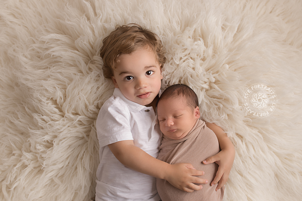 Lancaster newborn photography, sibling with newborn