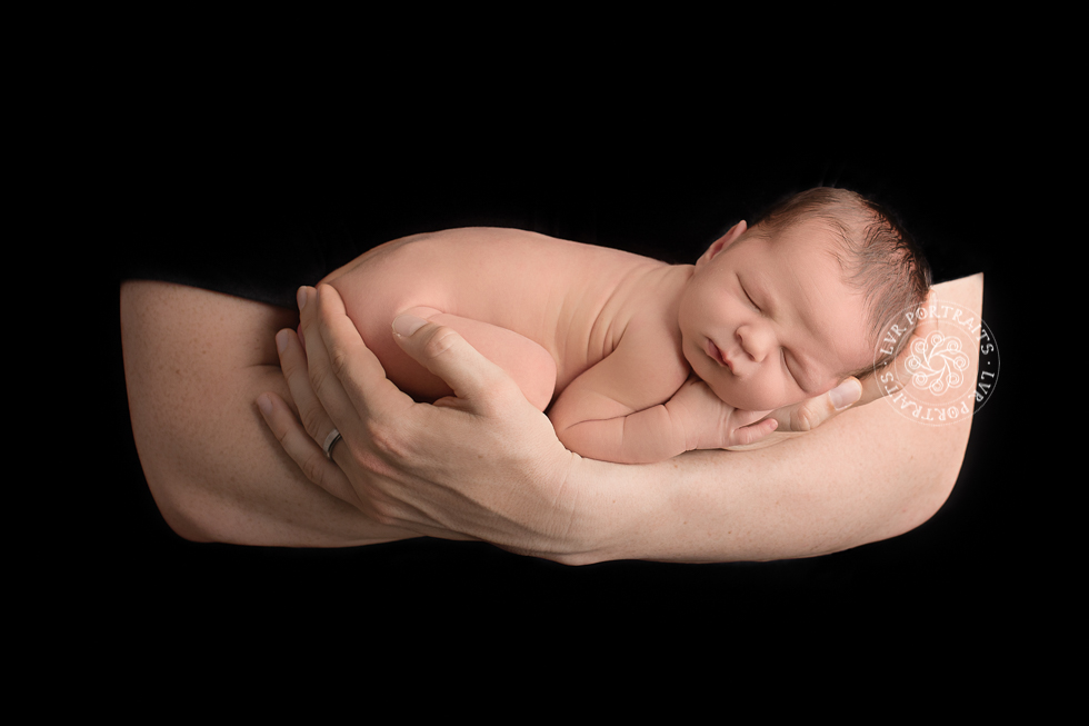 Lancaster pa custom newborn photography, newborn photography, baby in dad's arms