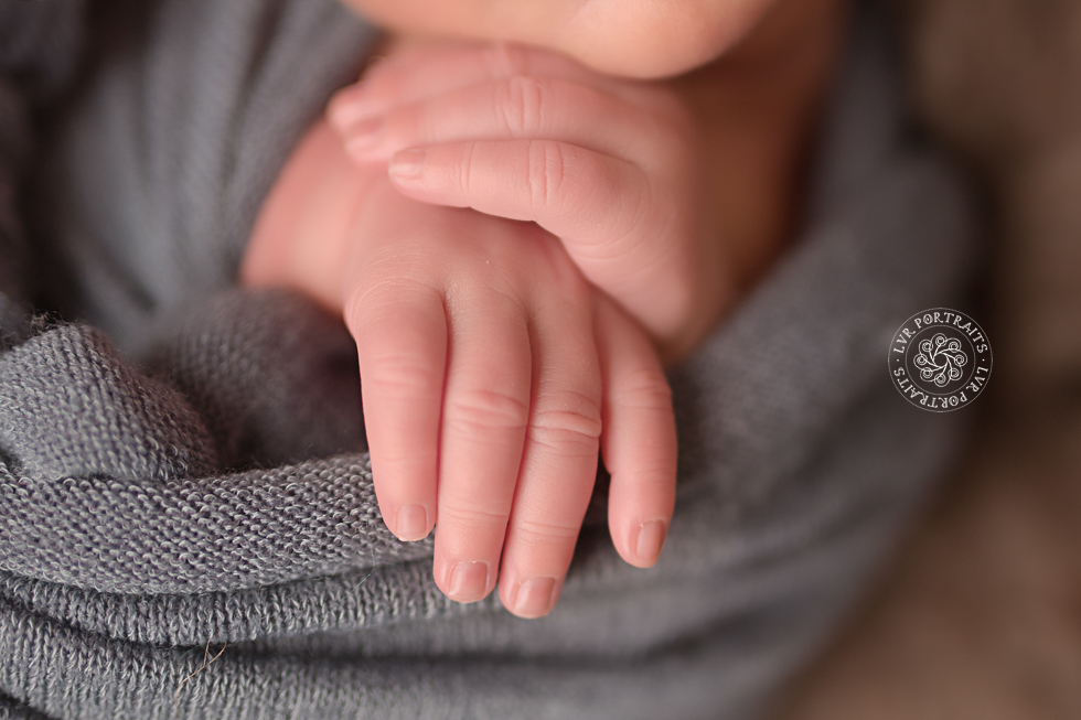 Newborn photography session, lancaster PA, newborn boy, macro of hands