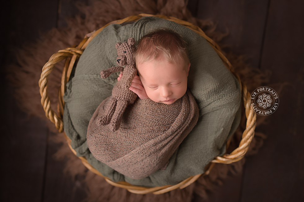Newborn photography session, lancaster PA, newborn boy, in basket