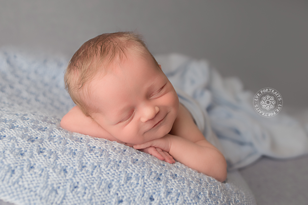 newborn session, Lancaster pa newborn photographer, LVR Portraits, baby boy smiling