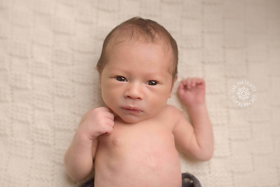 infant photographer, newborn boy, awake